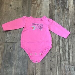 Carter's Pink Bodysuit - Grandpa Loves Me